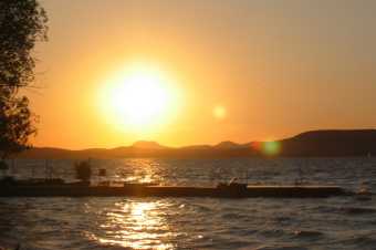 Sonnenuntergang am Plattenseezugang